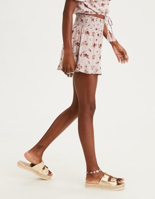 Женские брюки American Eagle AE Smocked Ruffle Soft Short — фото 5