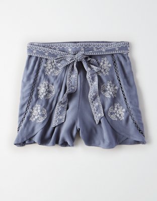 Женские брюки American Eagle AE High-Waisted Embroidered Short — фото 3