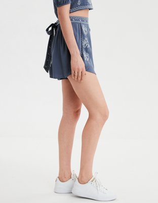 Женские брюки American Eagle AE High-Waisted Embroidered Short — фото 5