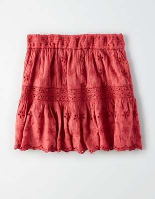 Женские юбки American Eagle AE High-Waisted Lace Mini Skirt — фото 4