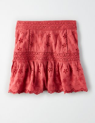 AE High-Waisted Lace Mini Skirt
