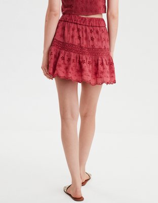 AE High-Waisted Lace Mini Skirt
