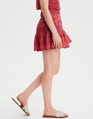 Женские юбки American Eagle AE High-Waisted Lace Mini Skirt — фото 5