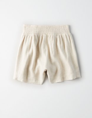 Женские брюки American Eagle High-Waisted Linen Paperbag Short — фото 4