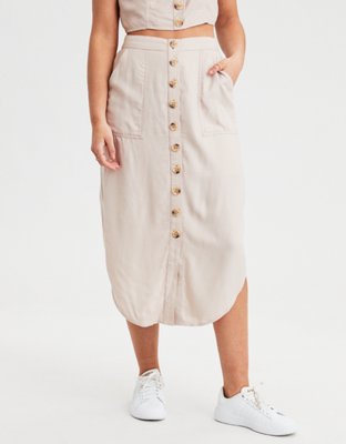 AE High-Waisted Utility Midi Skirt