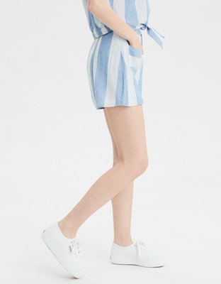 Женские брюки American Eagle AE High-Waisted Striped Short — фото 4