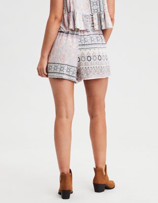 Женские брюки American Eagle High-Waisted Mixed Print Short — фото 2