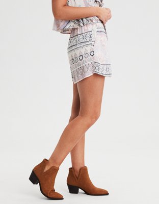Женские брюки American Eagle High-Waisted Mixed Print Short — фото 5