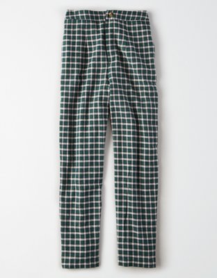 Женские брюки American Eagle AE High-Waisted Plaid Button Front Pant — фото 3
