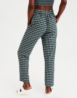 Женские брюки American Eagle AE High-Waisted Plaid Button Front Pant — фото 2
