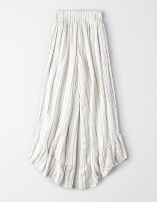 Женские брюки American Eagle AE High-Waisted Striped Smocked Pants — фото 4