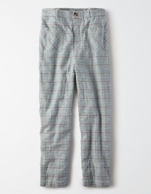 Женские брюки American Eagle AE High-Waisted Plaid Pant — фото 3
