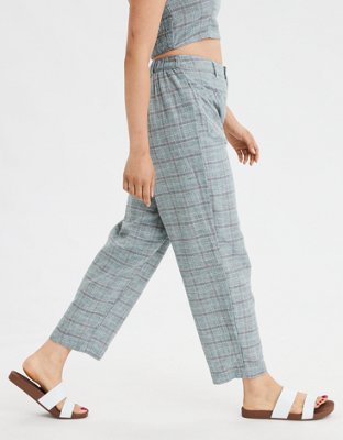 Женские брюки American Eagle AE High-Waisted Plaid Pant — фото 4