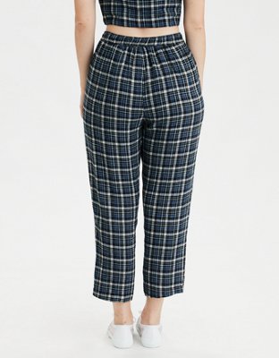 AE High-Waisted Plaid Taper Pant