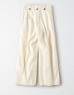 Женские брюки American Eagle AE High-Waisted Button Front Culotte Pant — фото 4