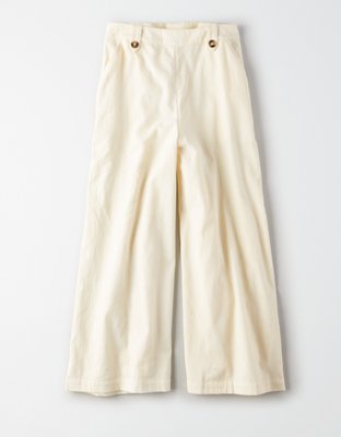 Женские брюки American Eagle AE High-Waisted Button Front Culotte Pant — фото 3