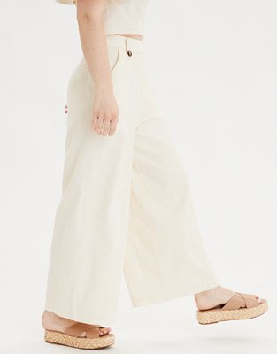 Женские брюки American Eagle AE High-Waisted Button Front Culotte Pant — фото 5