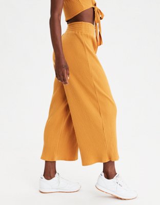Женские брюки American Eagle AE High-Waisted Smocked Knit Pant — фото 3