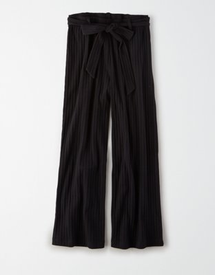 Женские брюки American Eagle AE High-Waisted Ribbed Tie Front Pant — фото 2