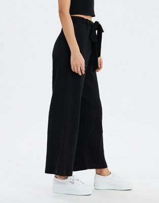 Женские брюки American Eagle AE High-Waisted Ribbed Tie Front Pant — фото 3