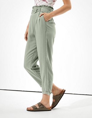 Женские брюки American Eagle AE Belted Tapered Pant — фото 4