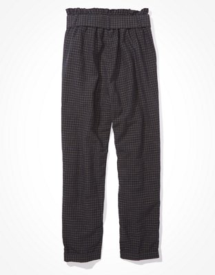 AE High-Waisted Plaid Tapered Pant