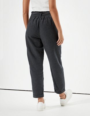 AE High-Waisted Plaid Tapered Pant