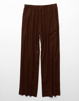 AE Linen-Blend Wide-Leg Pant