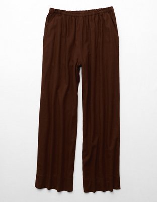 AE Linen-Blend Wide-Leg Pant