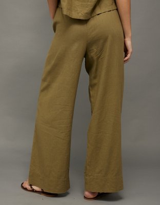 AE High-Waisted Pants Sencillos de Lino