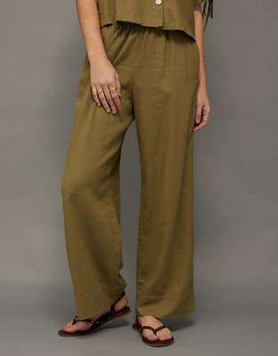 AE High-Waisted Pants Sencillos de Lino