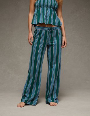 Женские брюки American Eagle AE Sunchaser Mid-Rise Flare, цвет: Зелёный — фото 5