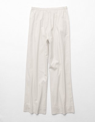 AE Linen-Blend Wide-Leg Pant