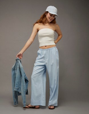 AE Linen-Blend Wide-Leg Pant | American Eagle