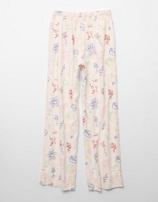 AE Linen-Blend Wide-Leg Pant