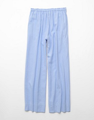 AE Linen-Blend Wide-Leg Pant