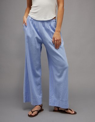 AE Linen-Blend Wide-Leg Pant | American Eagle