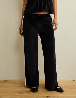 AE Velvet Wide-Leg Track Pant