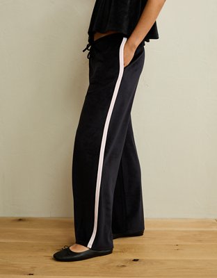 AE Velvet Wide-Leg Track Pant