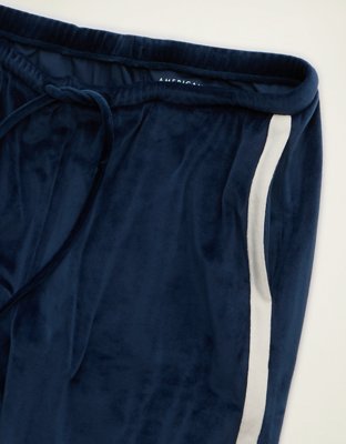 AE Velvet Wide-Leg Track Pant