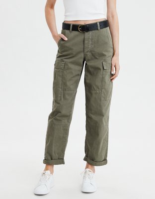 AE HighWaisted Military Cargo Pant, Olive American Eagle Outfitters