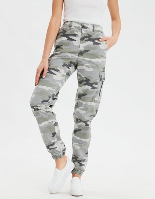 camo high waisted joggers