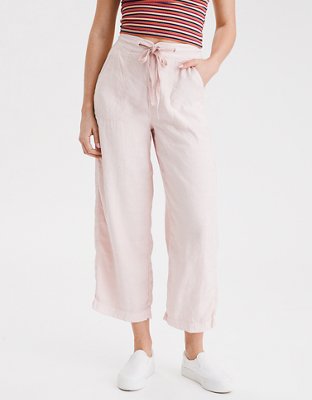 high waisted wide leg cropped pants