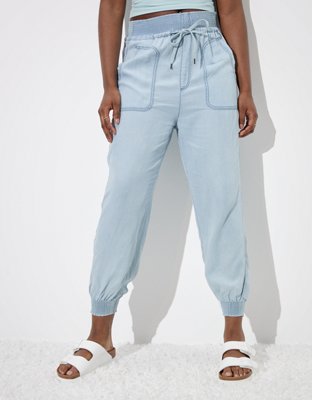 ae high waisted denim jogger