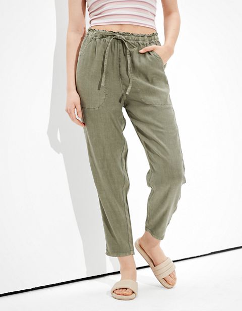 Женские брюки American Eagle AE Linen Vacay Pant
