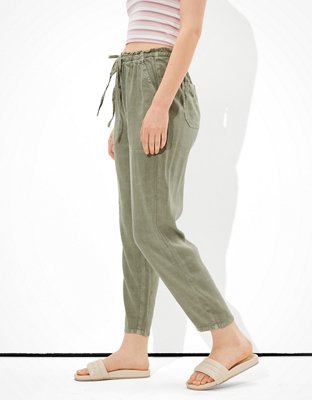 Женские брюки American Eagle AE Linen Vacay Pant — фото 4