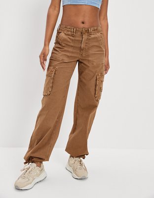 Women High Waist Baggy Cargo Pants Cargo Jeans Jogger Pocket Loose