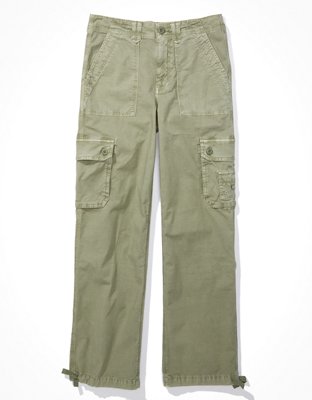 AE High-Waisted Satin Baggy Cargo Jogger