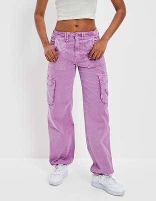 Baggy Cargo Pants - Purple