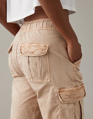 AE High-Waisted Satin Baggy Cargo Jogger